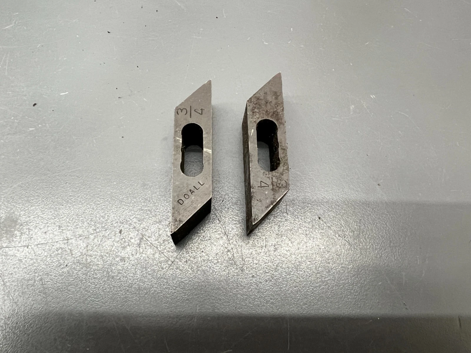VINTAGE DOALL MACHINIST BAND SAW GUIDE INSERTS SET OF 2 - 3/4" - USA