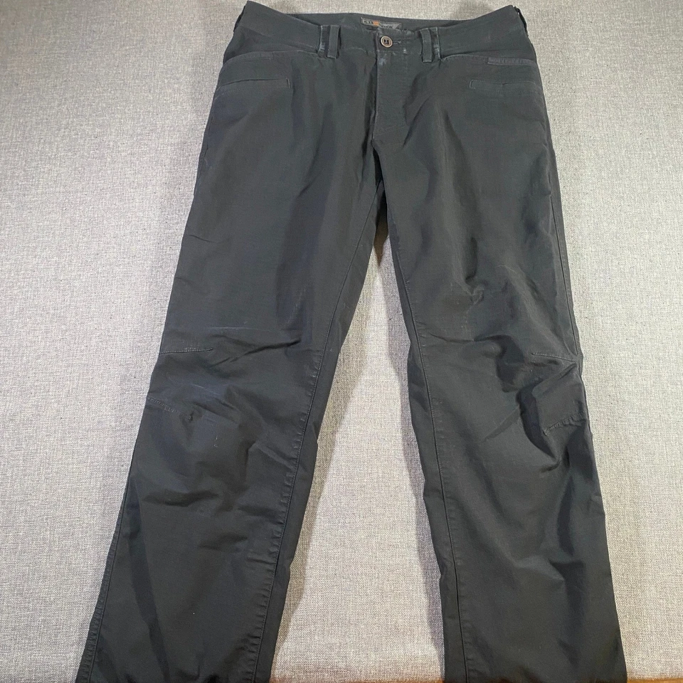 Lote de 4 Pantalones de Carga 5.11 Tácticos Para Hombre Negros 33x32 Duraderos Flex Tac Utility Foto 2 de 4