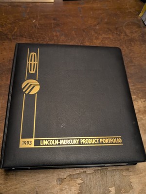 1993 Lincoln Mercury Dealer Album Product Guide Data Book Continental Original 