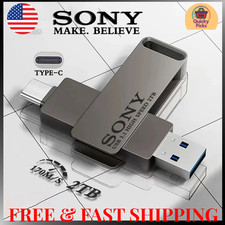 2TB Sony USB Flash Drive High Speed Type C PenDrive 1TB 512GB 256GB Metal Stick
