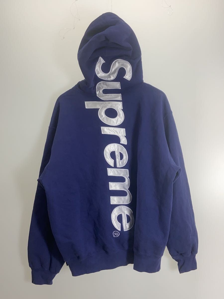 Supreme Satin Applique Hooded NAVY Ｌサイズ Supreme Satin Appliqué Hooded Sweatshirt Navy Men's - FW22 - US