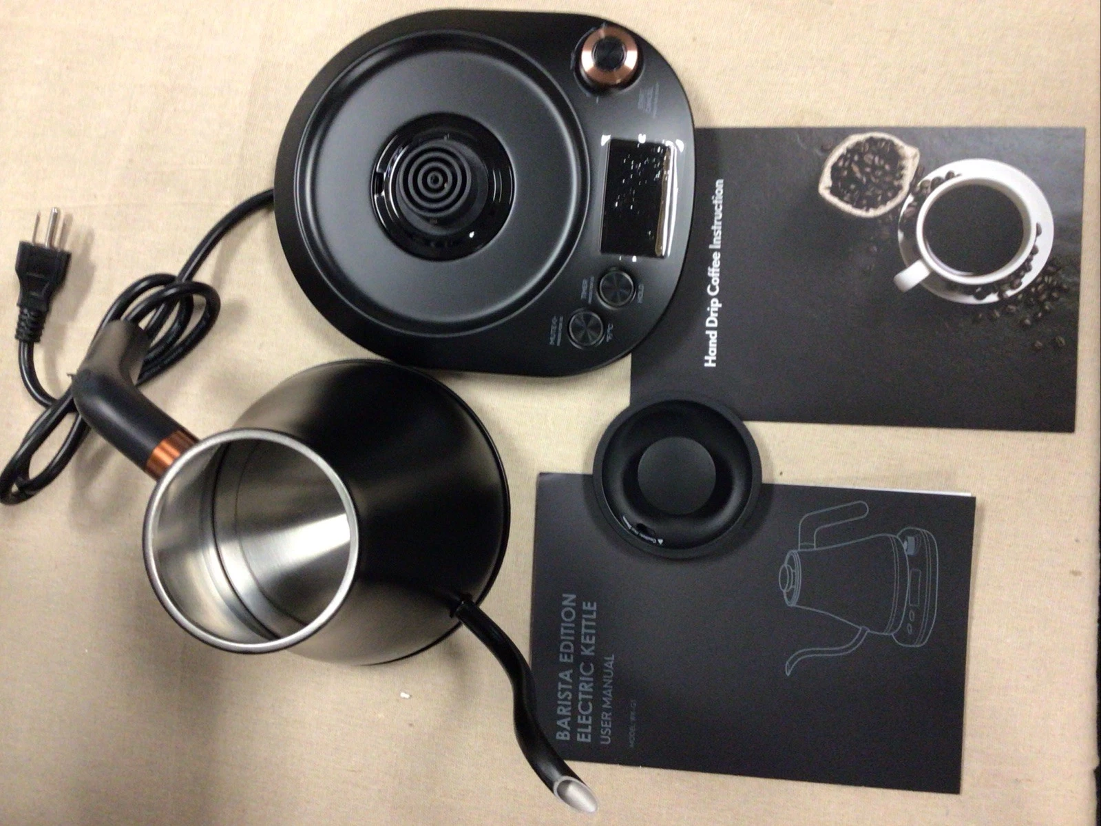 Barista Edition Electric Pour Over Gooseneck Kettle - Temp Control- New