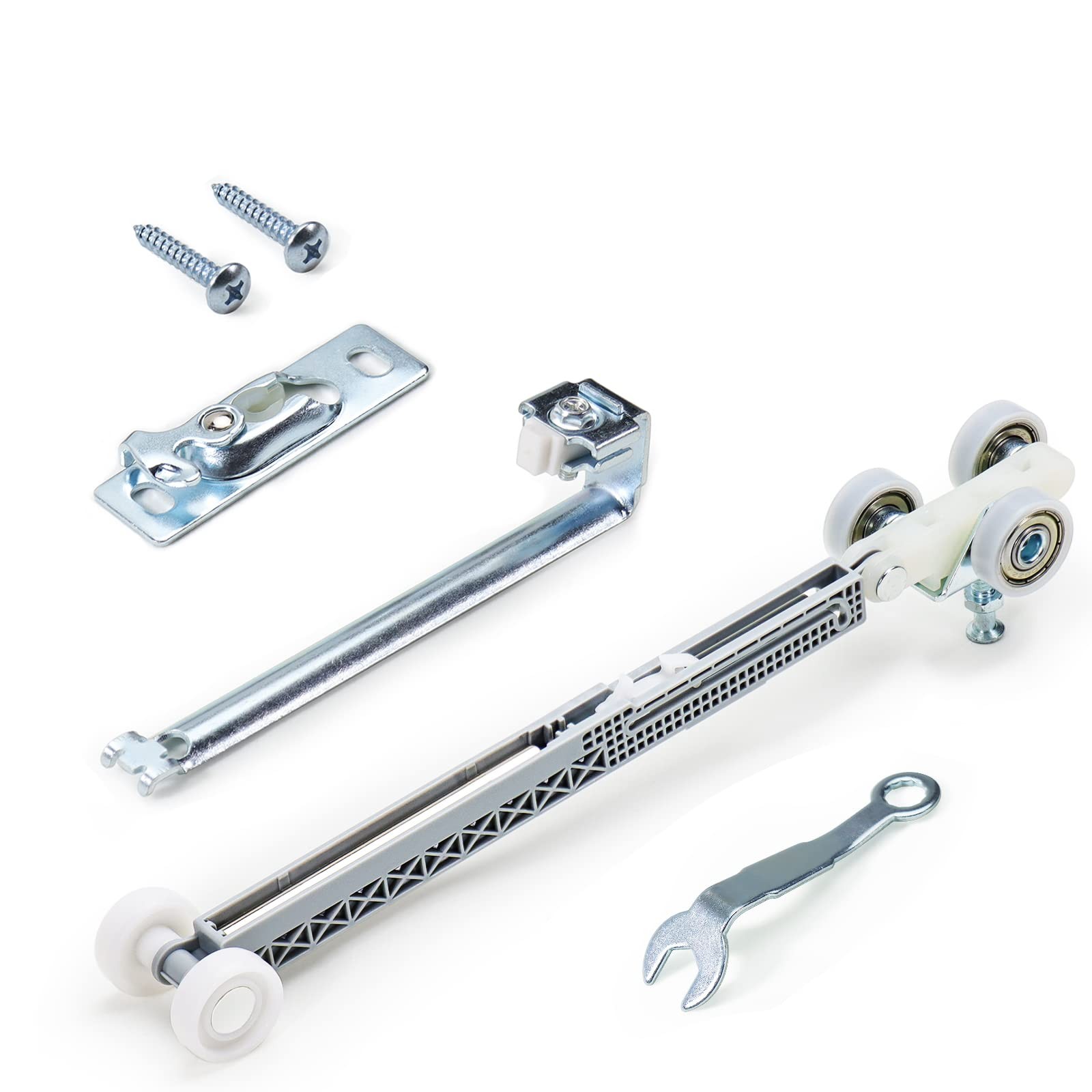 AWDIA 3-Wheel Soft Close Pocket Door Hardware with Stainless Steel Hangers