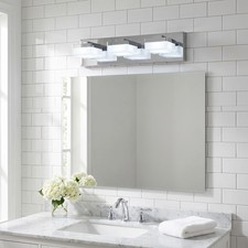 18'' Vanity Light 3 Lights LED Bathroom Mirror Wall Sconce Modern Chrome Fixture