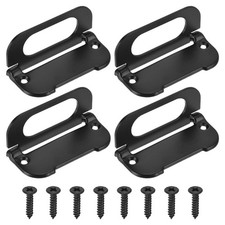 Recessed Pull Door Handle, 4 Pcs Invisible Flush Handle with Screw, Black