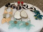 Vintage Enamel Plastic Lucite Mixed Earring Lot!!! — photo 9