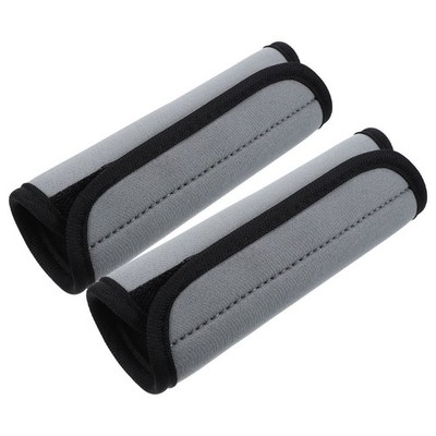 2Pcs Grey Handle Covers for Suitcases Flexible Comfortable Luggage Accessories