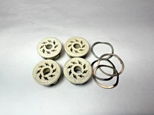 Lot of 4 Ceramic Octal Amphenol 8 pin Tube Socket EL34 5881 6V6 6L6 USA MADE