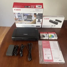 Canon PIXMA TR150 Color Inkjet Printer + Battery & New Ink Cartridges - Tested!