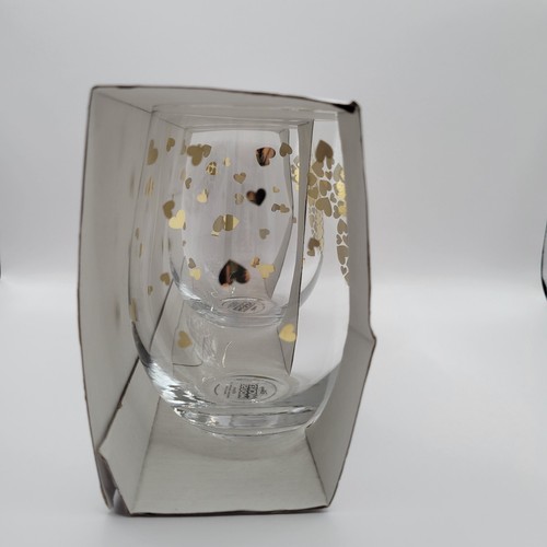 Disney Mickey And Minnie Mouse Stemless Glasses Gold NOS - Bild 5 von 12
