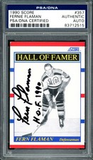 Fern Flaman Signed 1990-91 Score Card 357 Bruins 