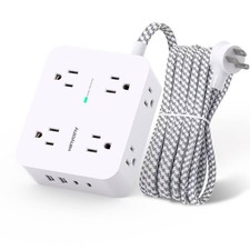 Surge Protector Power Strip - 8 Outlets 4 USB 2 USB Charging Ports, Multi ...