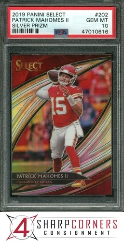 2019 PANINI SELECT SILVER PRIZM #202 PATRICK MAHOMES II CHIEFS PSA 10