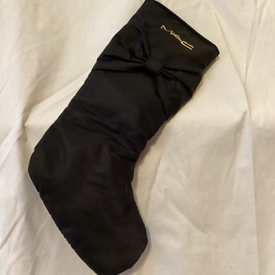 2022 Black Satin MAC Cosmetics Christmas Stocking 15  Long