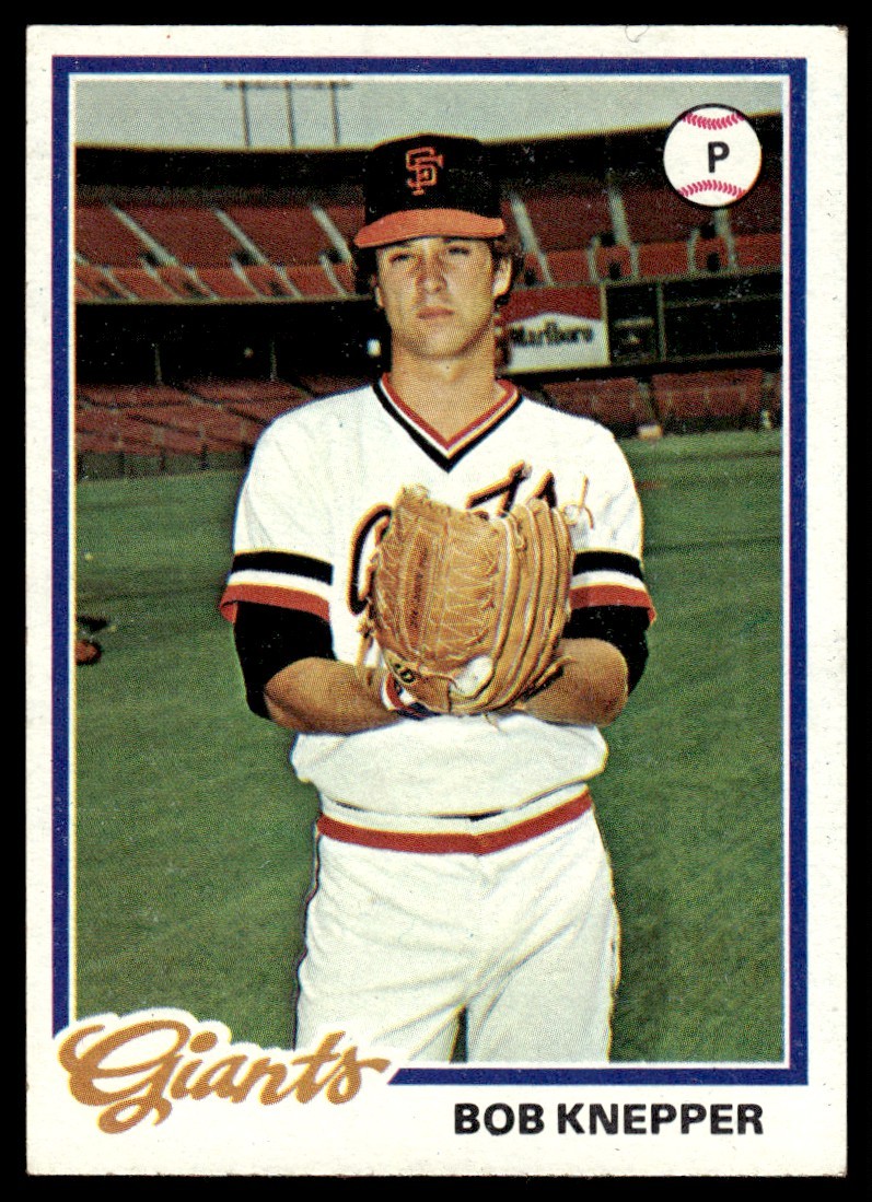 1978 Topps Bob Knepper Rookie San Francisco Giants #589