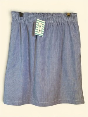 Tulip B Blue Pinstripe Skirt