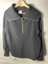 Varley Women's Quarter Zip Long Sleeves Pullover Sweatshirt Black Size S