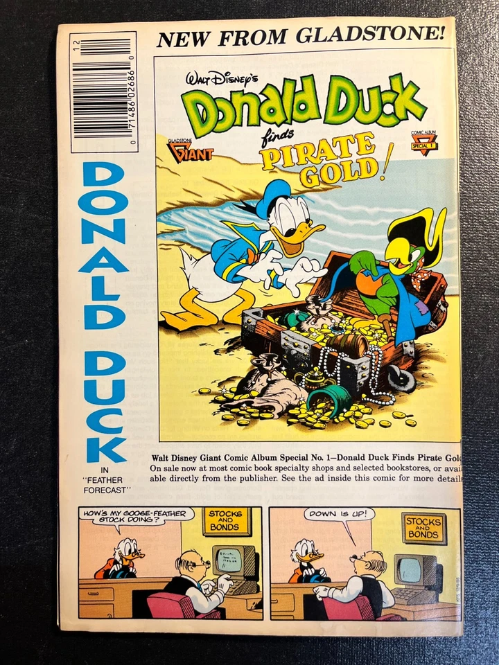 Walt Disney's Comics & Stories 545 DE COLECCIÓN DIBUJOS ANIMADOS 1989 Pato Donald Gladstone 1 Foto 2 de 2
