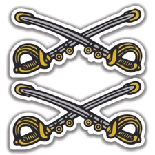 2 U.S. ARMY CAVALRY BADGE DECALs Sticker Bogo Free Shipping