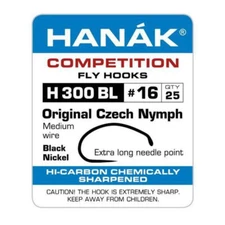 Hanak Competition H 300 BL Original Czech Nymph Barbless Hooks 25Pack var size