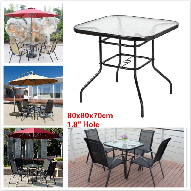 Square Outdoor Table Garden Dining Furniture Patio Indoor Stainless Steel Yard For Sale Online Ebay