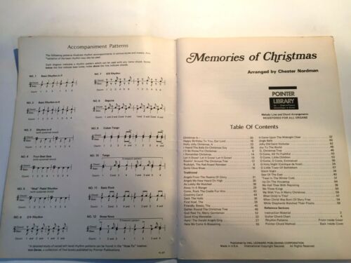 Cancionero de recuerdos de Navidad para todos los órganos de Chester Nordman melodía y acordes - Imagen 2 de 8