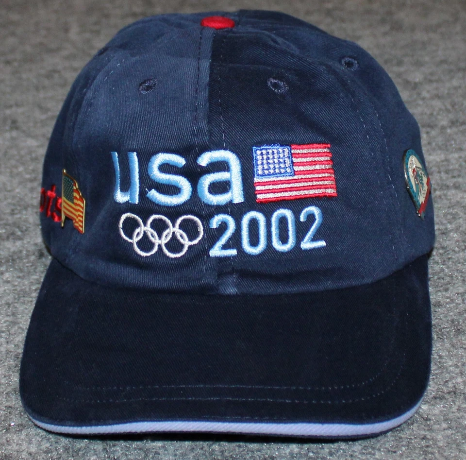 DE COLECCIÓN ROOTS + SALT LAKE OLIMPICS SARGA SOMBRERO 2002 Equipo EE. UU. Gorra ajustable O/S Foto 2 de 4