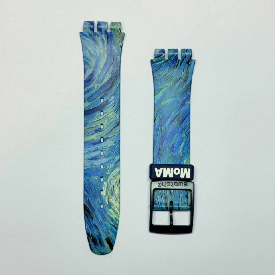 Bracelet Montre Silicone Original Swatch MoMA The Starry Night asuoz335 - Photo 1/2