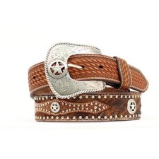Nocona Pro Series Men's Calf Hair Studded and Concho Belt N2506808