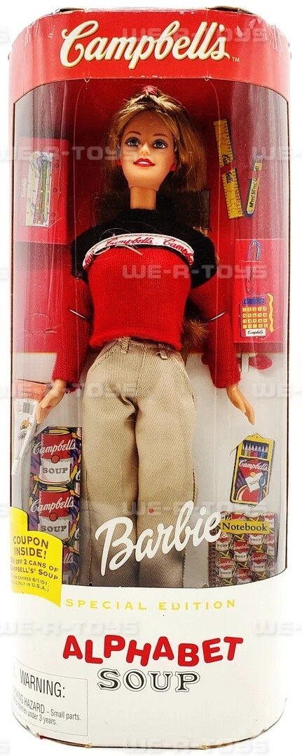 Campbell's alphabet soup barbie outlet