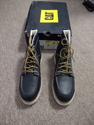 CAT Tradesman Men's 13 Steel Toe P 90940 Work Boot Caterpillar Black
