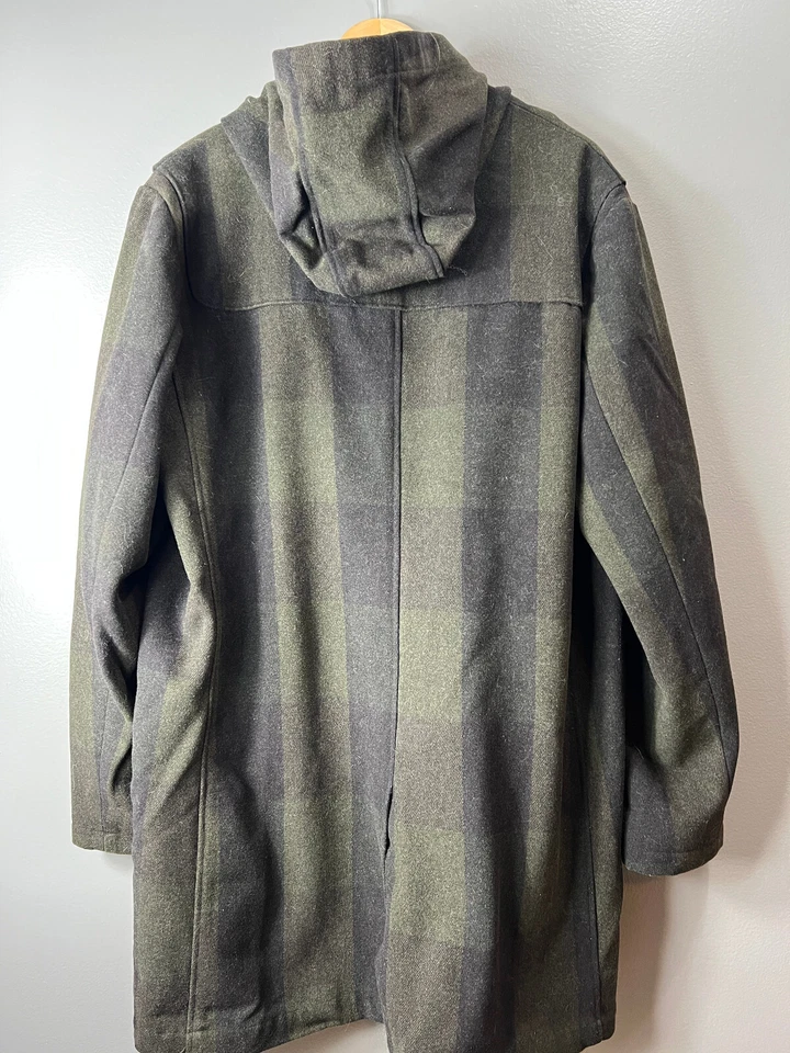 Gabardina parka de lana vintage verde a cuadros Penguin de Munsingwear XL Foto 4 de 4