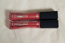 Lot of 2 L'Or al Makeup Infallible Pro Matte Lip Gloss 314 Nude Allude 0.21 oz