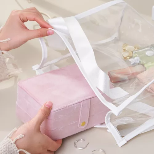 2 Schichten Schmuckkästchen Organizer Große Kapazität Ring Ohrring Halskette Aufbewahrungsbox - Bild 23 von 34