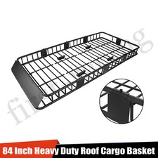 For Truck Suv 84 Steel Heavy Duty Roof Top Rack Top Luggage Cargo Carrier Black For Truck Suv 84 Steel Heavy Duty Roof Top Rack Top Luggage Cargo Carrier Black