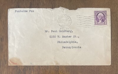 RARE Fontaine Fox  Cartoonist Original Envelope Comic Artist 1936