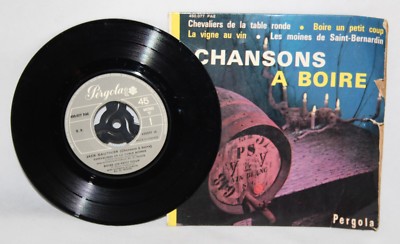 French 7'' EP - Jack Gauthier - Chansons a Boire - Pergola 450.077 PAE - 1965