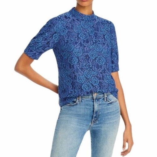 NWT Aqua Puff Sleeve Lace blouse Size medium