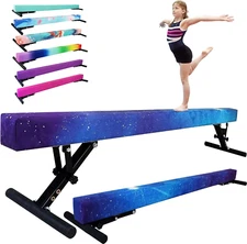 8ft Gymnastics Balance Beam for Kids (Adjustable Height) - Home Gym Equipment