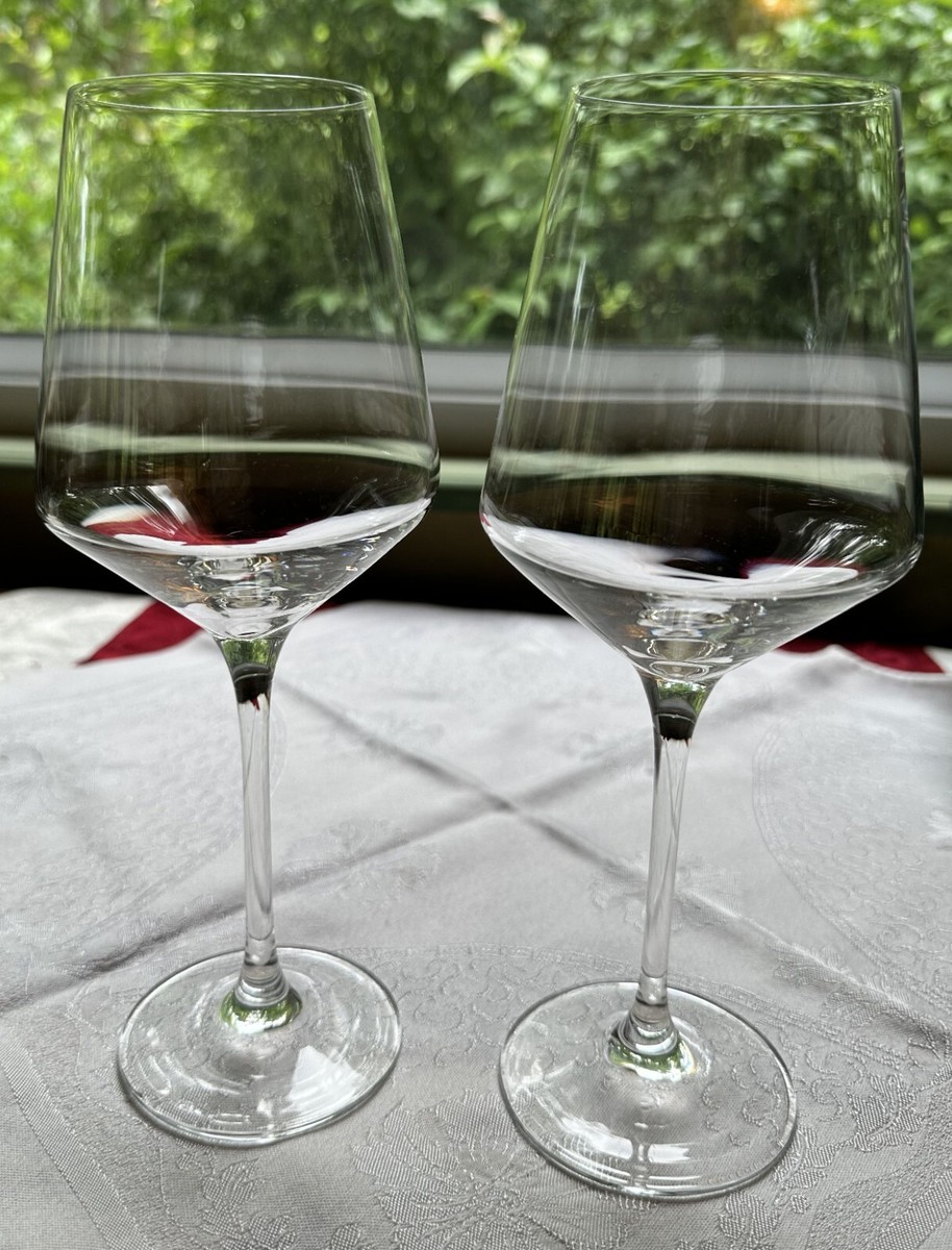Set of 2 Krosno Hand Blown Clear Wine Glasses 12 oz 9" | eBay