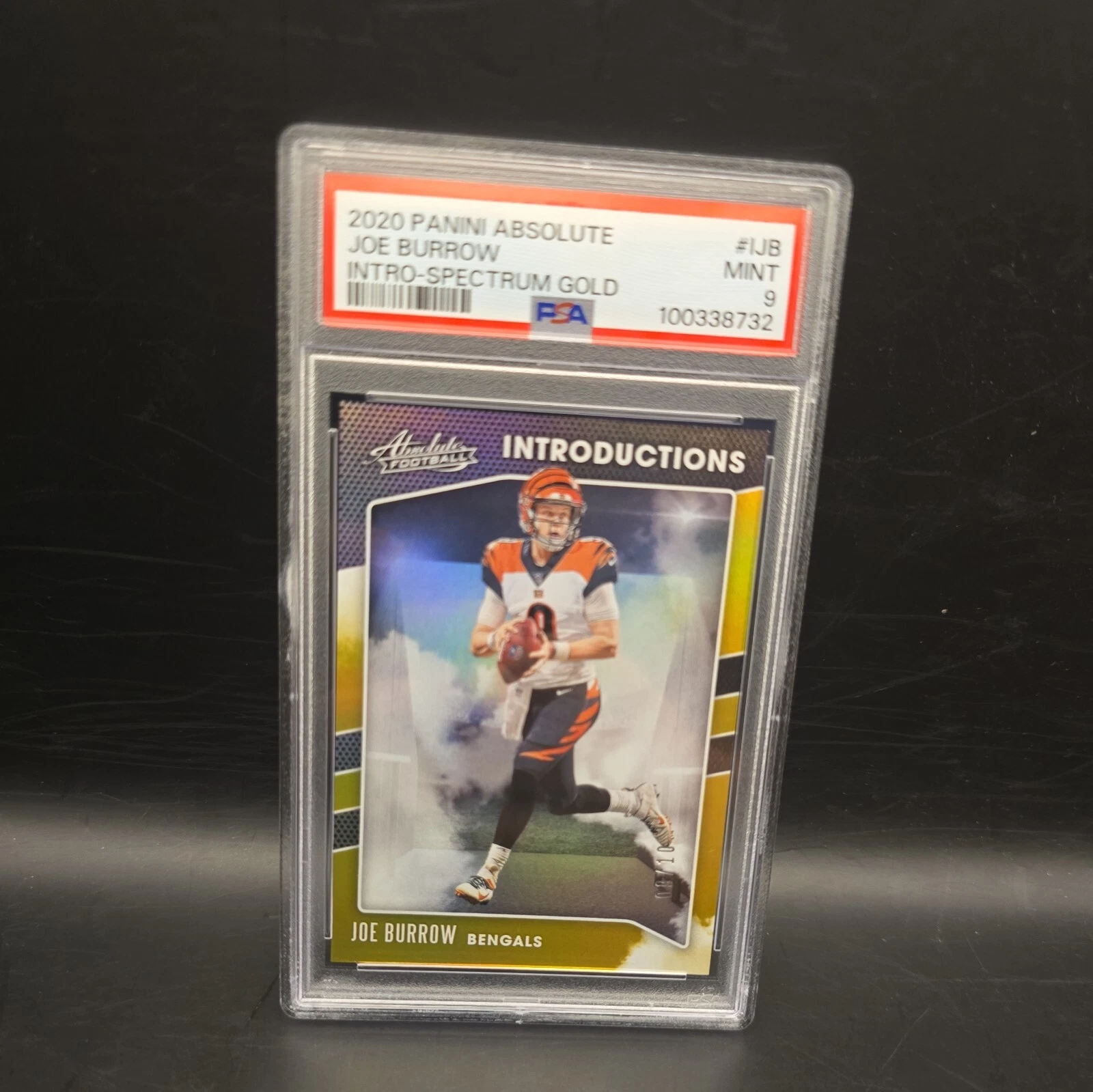 Joe Burrow Panini Absolute Introductions #IJB Spectrum Gold