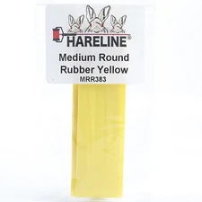 Hareline Round Rubber - Medium - Yellow