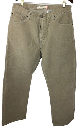 Beige Corduroy Pants Sz 36X32 Casual 