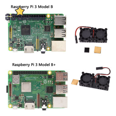Raspberry Pi 3 Model B/B+ Quad Core 1.2GHz/1.4GHz 64bit Dual Cooling Fan new