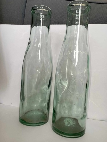 Ancienne Bouteille, Bocal en verre La Lorraine Chardon 1 litre vert