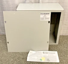 NEW WIEGMANN SC121206NK N1 Screw Cover No Knockouts 12X12X6 Carbon Steel-Gray