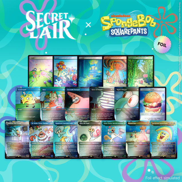 マジック：ザ・ギャザリング MTG Sponge Bob Square Pants Bundle Foil Secret Lair SpongeBob SquarePants Bundle Foil MTG Magic SLD x MTG