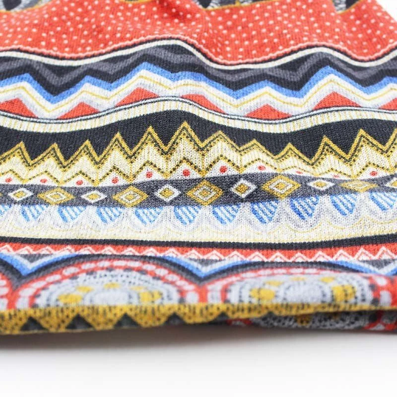 Invierno Poliéster Gorros Hip Hop Floral Calaveras Mujeres Moda Prendas para la cabeza Conjunto de 1 pieza Foto 3 de 4