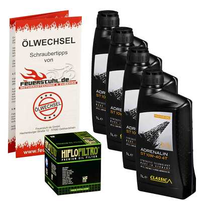 Ölwechselset Adrenaline/HiFlo Triumph Tiger 900 1999-2001 10W40 Motoröl+Ölfilter