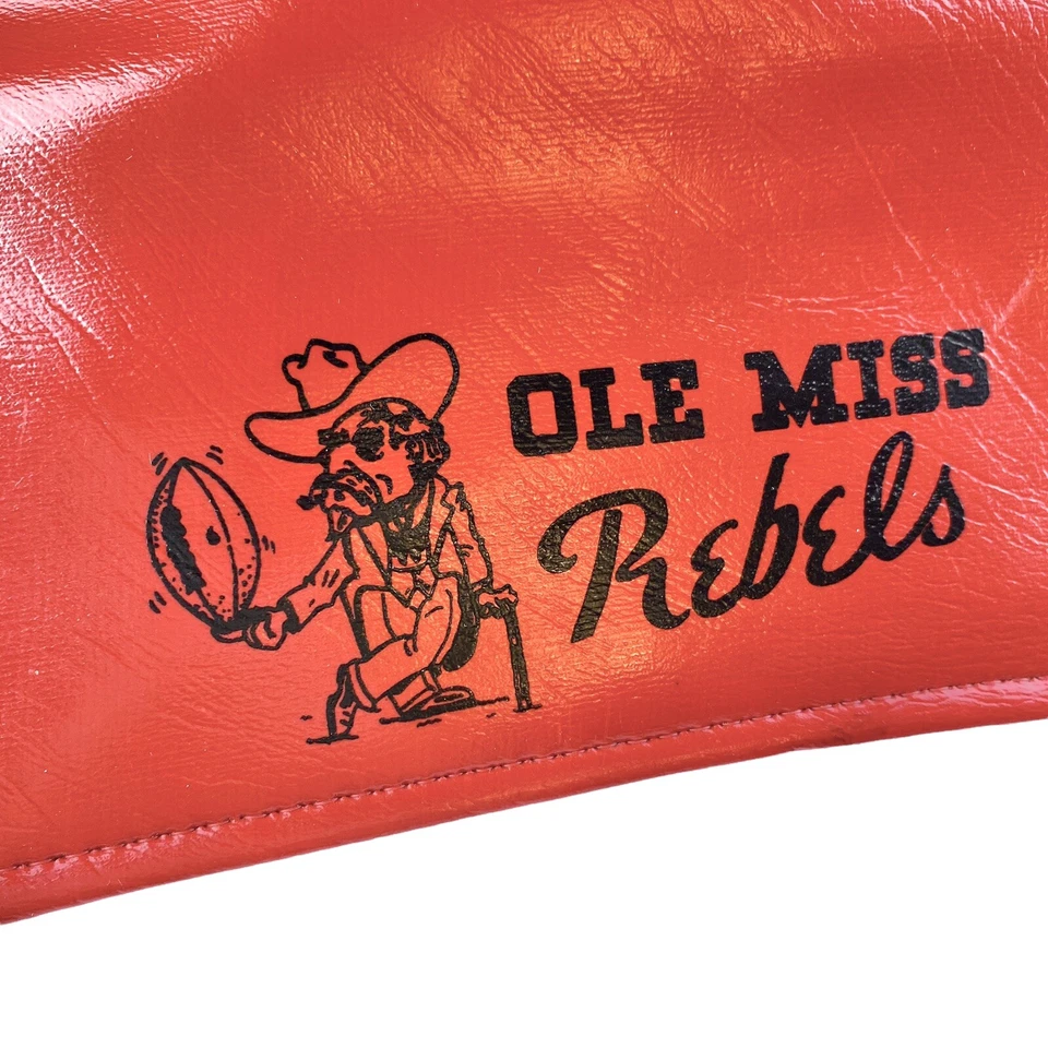 NUEVA Cartera Vintage Ole Miss Coronel Reb Roja Triple Pliegue Foto 3 de 4